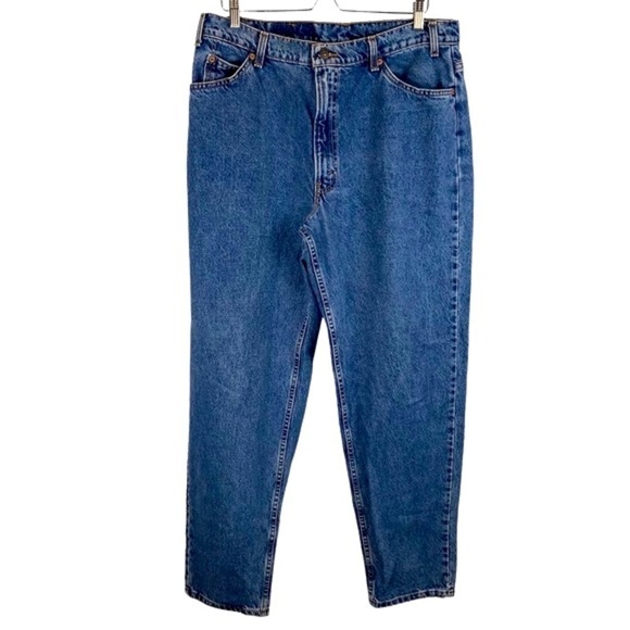 Vintage Levi's 560 Orange Tab Loose Fit Tapered Leg High Waist Blue Jeans  38x34 - Picture 1 of 8